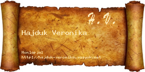Hajduk Veronika névjegykártya